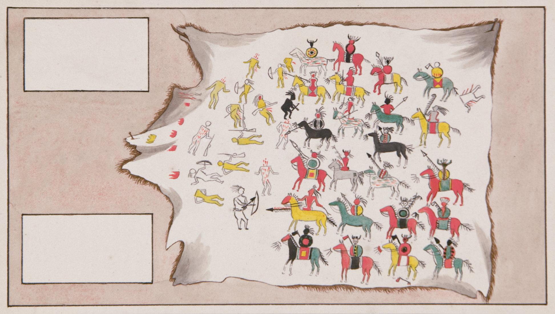 Figure 13.5. “Indian Record of a Battle between the Pawnees and Konzas.”